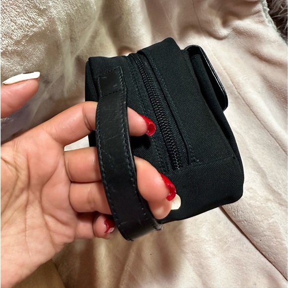 GUCCI Vintage Cosmetic Pouch Purse Nylon Leather Black - Picture 7 of 14